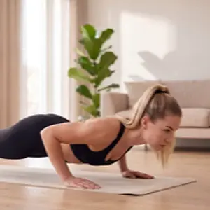 Workout cover photo: a push-up at home
