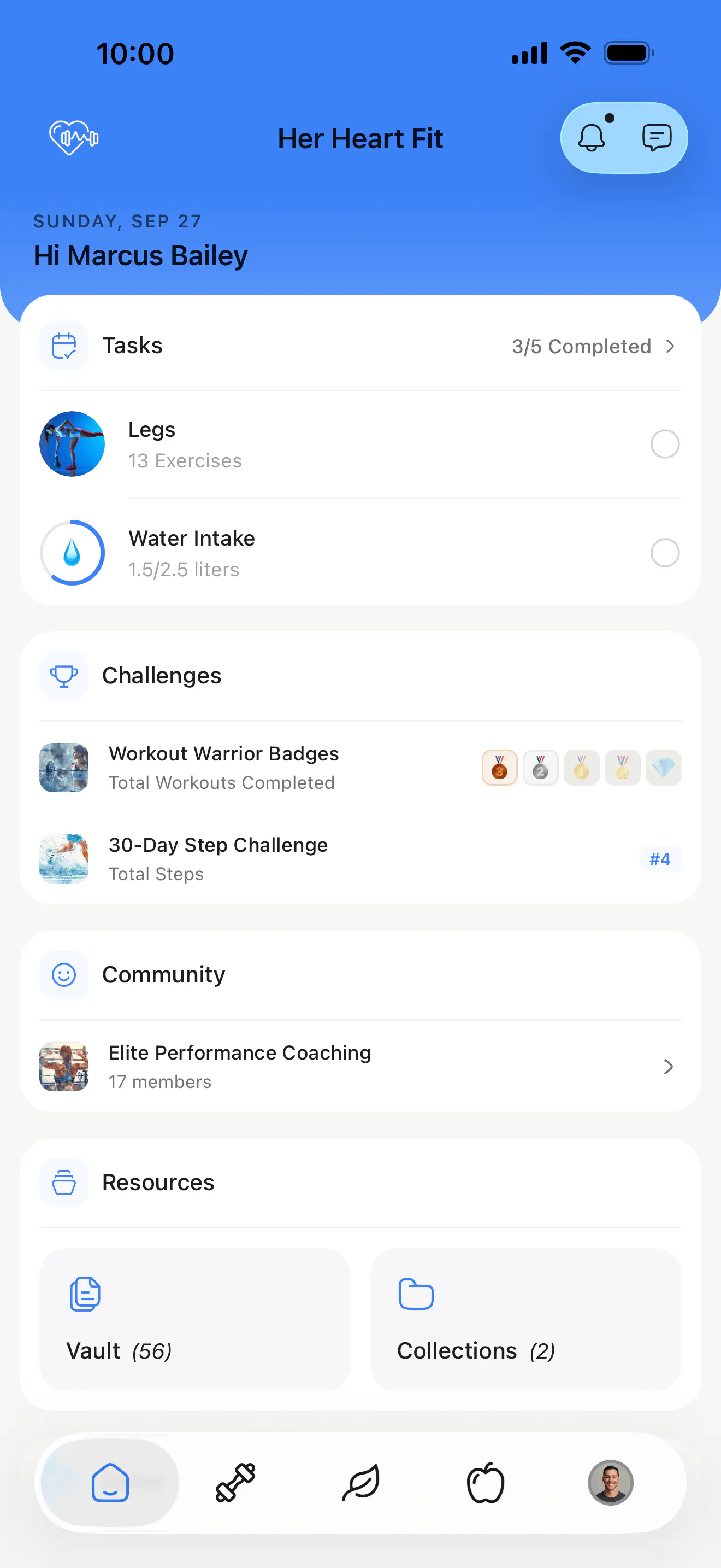 HubFit client app