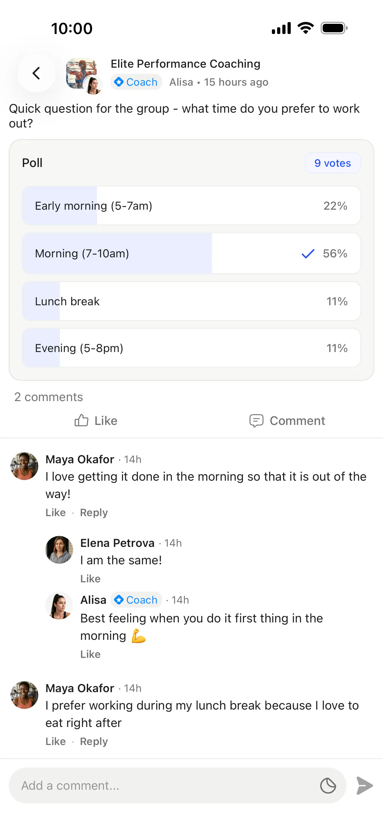 Community example