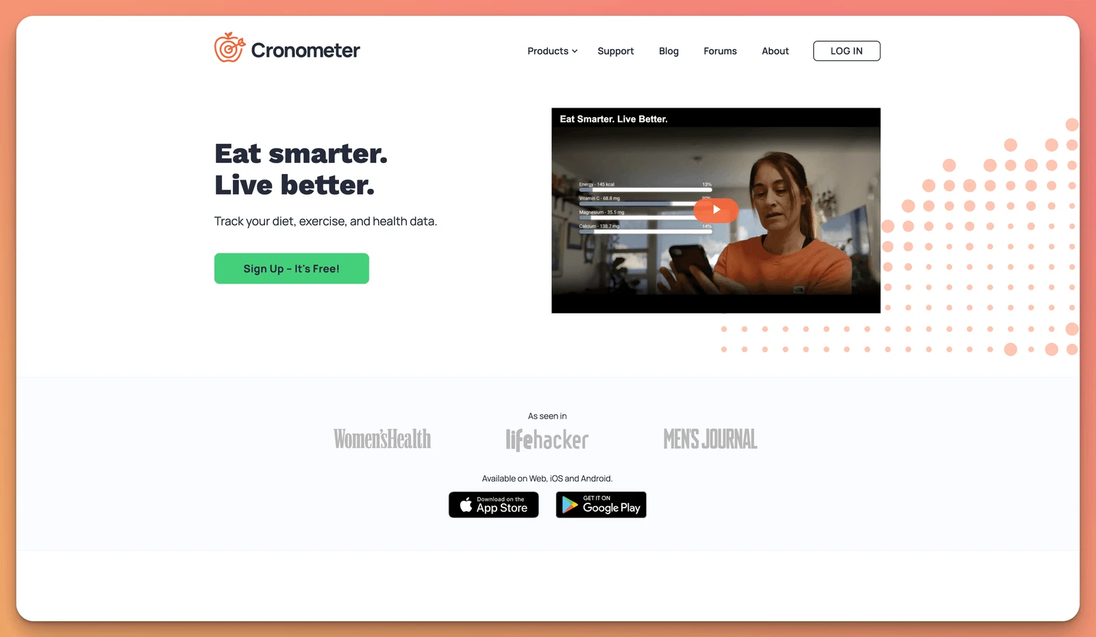 Cronometer nutrition tracker