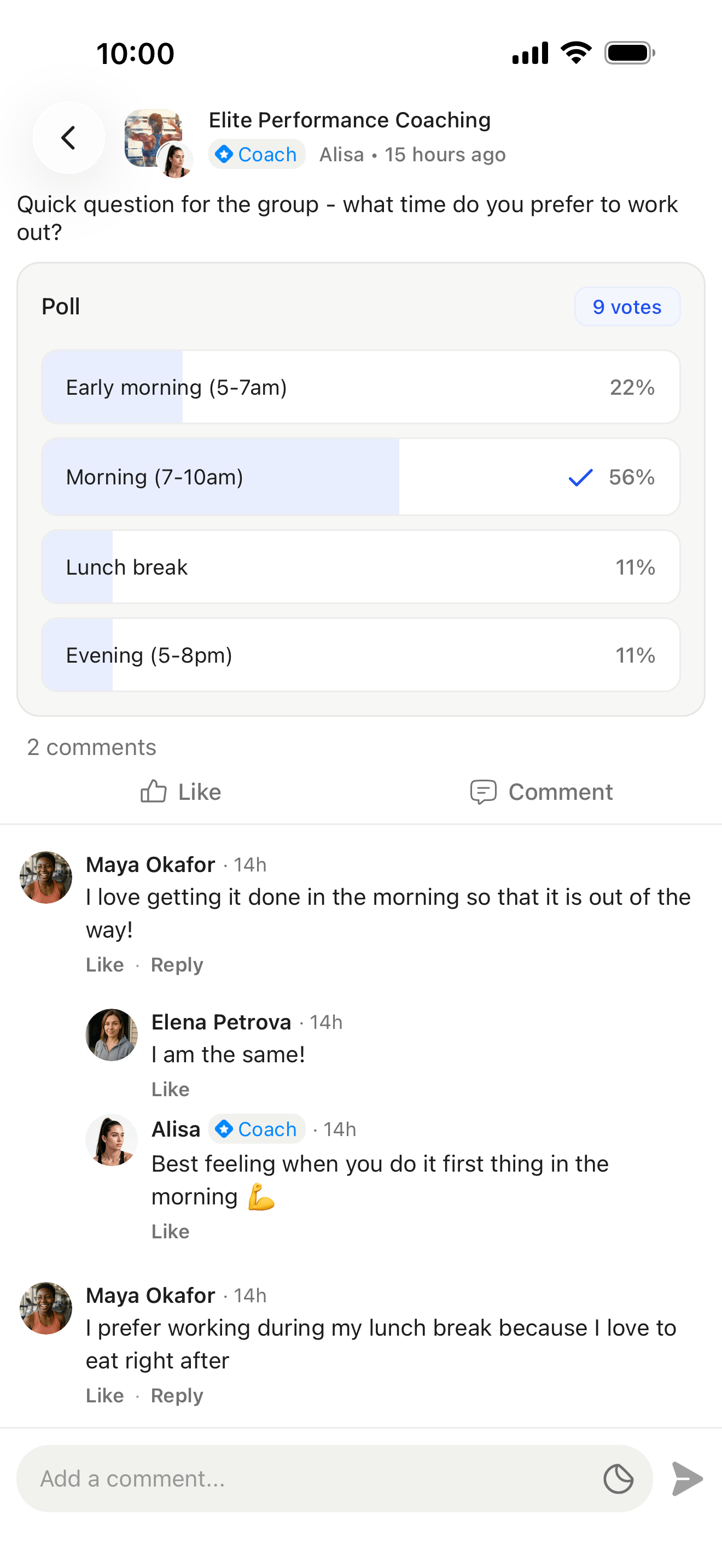 Community example